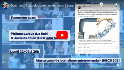 Mastercamps Journalisme Entrepreneurial IHECS Saison 11 (2021)